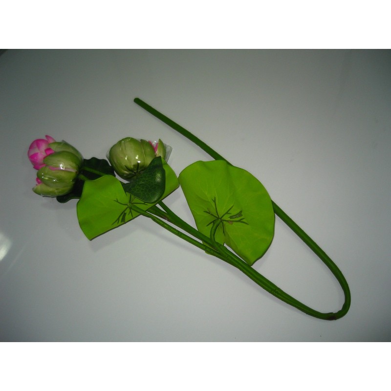 Plastic Artificial Lotus Flower Stick 40" Long