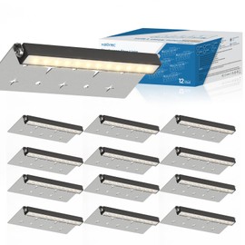 HIBOITEC Hardscape Lighting Low Voltage 7 Inch LED Retaining Wall Lights IP67 Waterproof for Outdoor Patio Pathway Stairs Landscape Steps AC/DC 12-24V 2700K 12 Pack