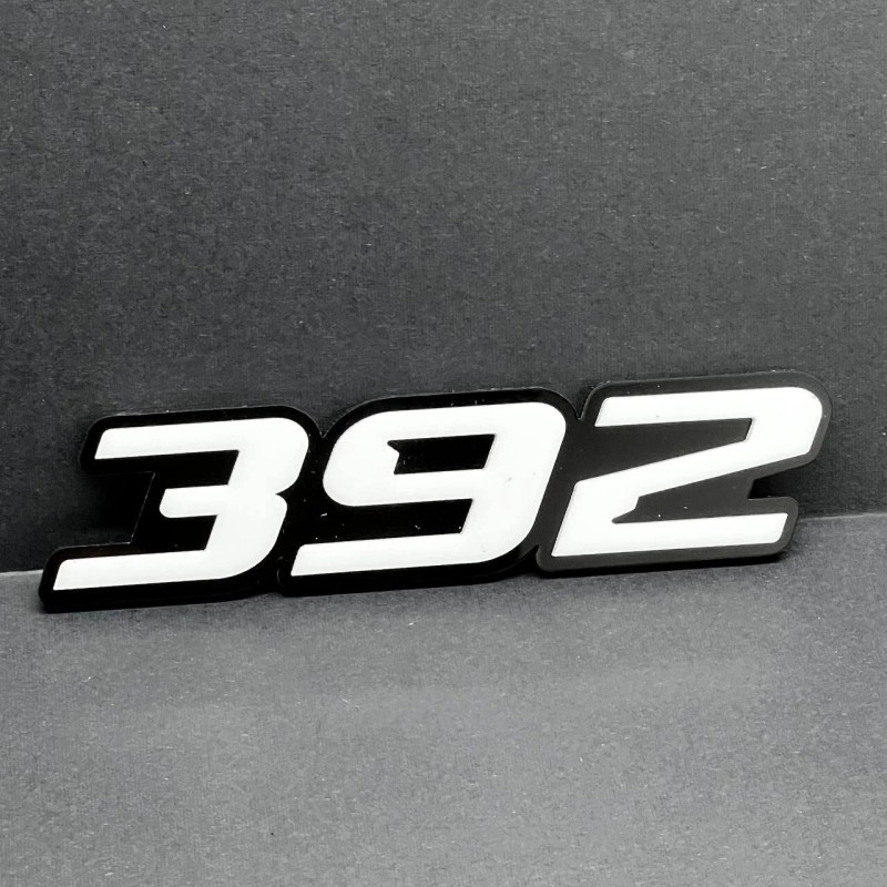 Emblem Badge 2x White black 392 Hemi Emblems 392 Side