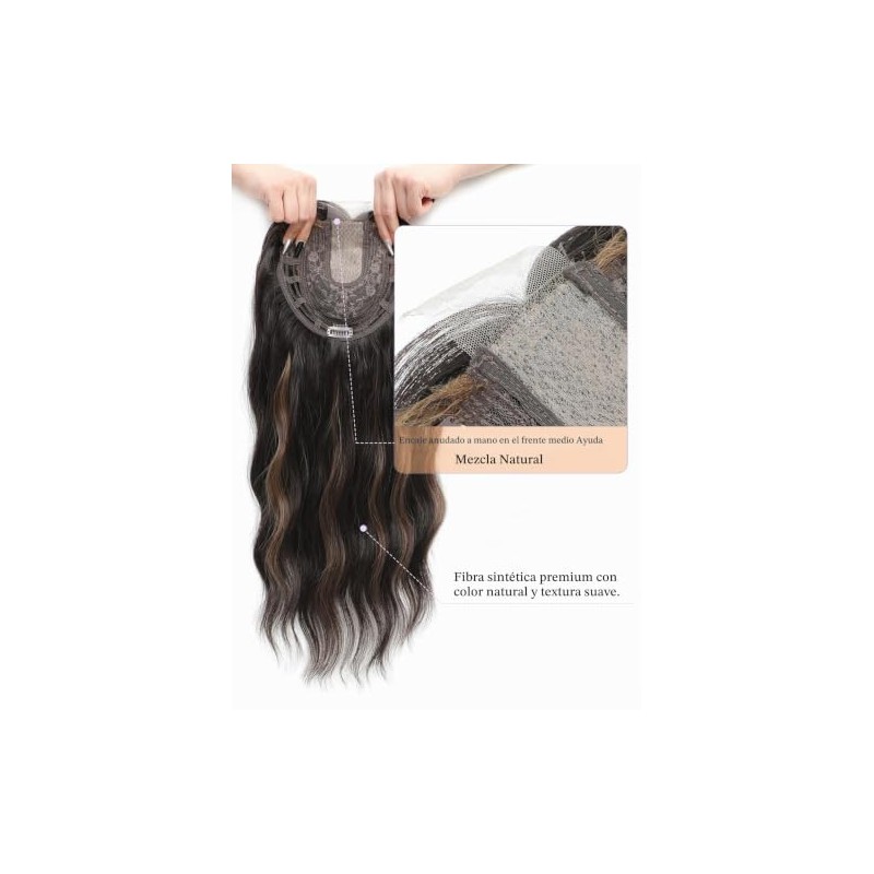 PANEWAY Toppers De Pelo Para Mujeres 20 Pulgadas De Largo