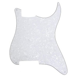 BexGears 4 Hole Guitar Strat Pickguard Material Blanks Scratch Plate Custom (4Ply White Pearl)