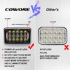 COWONE 60W 4X6 inch Rectangular LED Headlights for H4651 H4652
