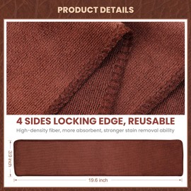 10 Pcs Shine Shoes Cloth Kit Polish Dauber Applicators Cleaning Leather Shoes Boots Microfiber Care Cloths Suede Cleaner(Microfiber, Brown)