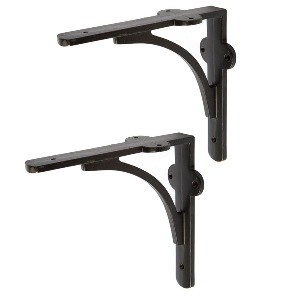 Hammer and Tongs - Curved Iron Shelf Bracket - D150mm