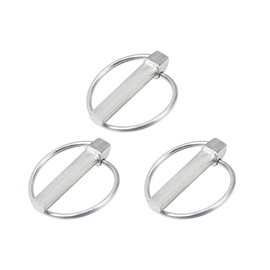 sourcing map Set of 3 Folding Pins with Ring 11 mm x 54 mm Trailer Pins Assortment Kit for Boat Kayak Trailer Tractor Trolley Horse Transporter