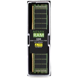 NEMIX RAM 32GB (1X32GB) DDR4 2133MHZ PC4-17000 4Rx4 1.2V 288-PIN ECC LRDIMM Compatible with Supermicro MEM-DR432L-SL01-LR21 Load Reduced Server Memory
