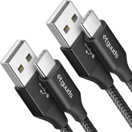etguuds Long USB A to USB C Cable 10ft, 2-Pack Fast Charging Type C Charger Cord