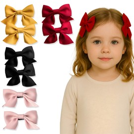 XYTAHDM Pack of 8 Bows Hair Clips, Hair Bows Girls, Hair Clips Hair Bows Girls Hair Bow, Satin Bow Hair Clip, Bow Hair Clips Accessories for Children Girls