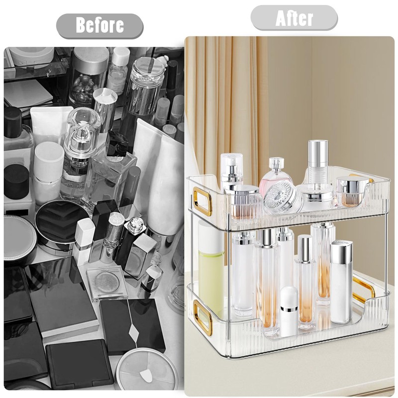TENDER EPOCH 2-Tier Bathroom Counter Organizer Countertop Storage, Dresser Organizer