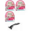 Wilkinson Compatible Razor + 9 Schick Quattro for Women Cartridges