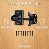Self-Locking Gate Latch, Heavy Duty Gravity Fence Latch for Wooden