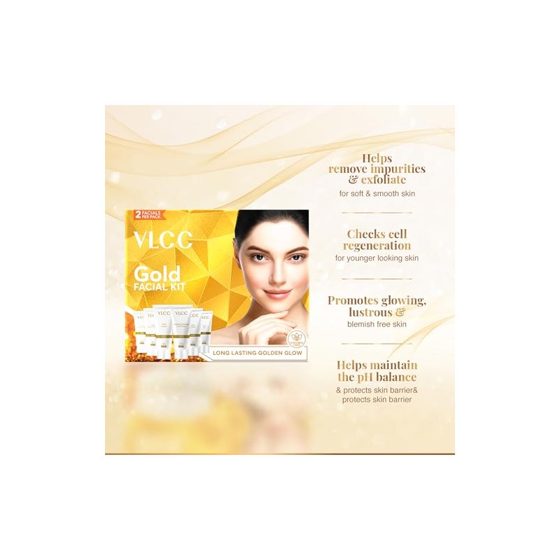 Vlcc Kit Facial Gold Incluye Productos Cuidado Piel Limpiador Mascarilla