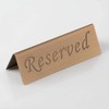 POFET Pack of 2 Reserved Sign - Brushed Stainless Steel