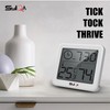 SYLQA Room Thermometer with Clock - Smart Mini Thermometer &