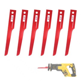 6Pcs P4EV-6 Air Reciprocating Saw Blades(4” 18 TPI) for Standard 1/2" Shank