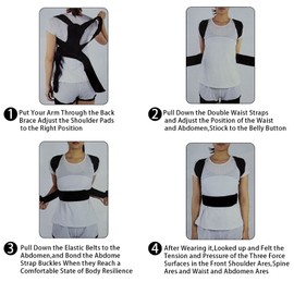 Flylin Posture Corrector for Kids Adjustable Back Straighter with Shoulder Pads Upper Back Posture Brace for Teenagers to Provide Spinal Support Improve Posture and Prevent Slouching (S)