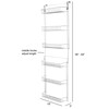 Lavish Home (White) 6-Tier Adjustable Pantry Shelves and Door Rack