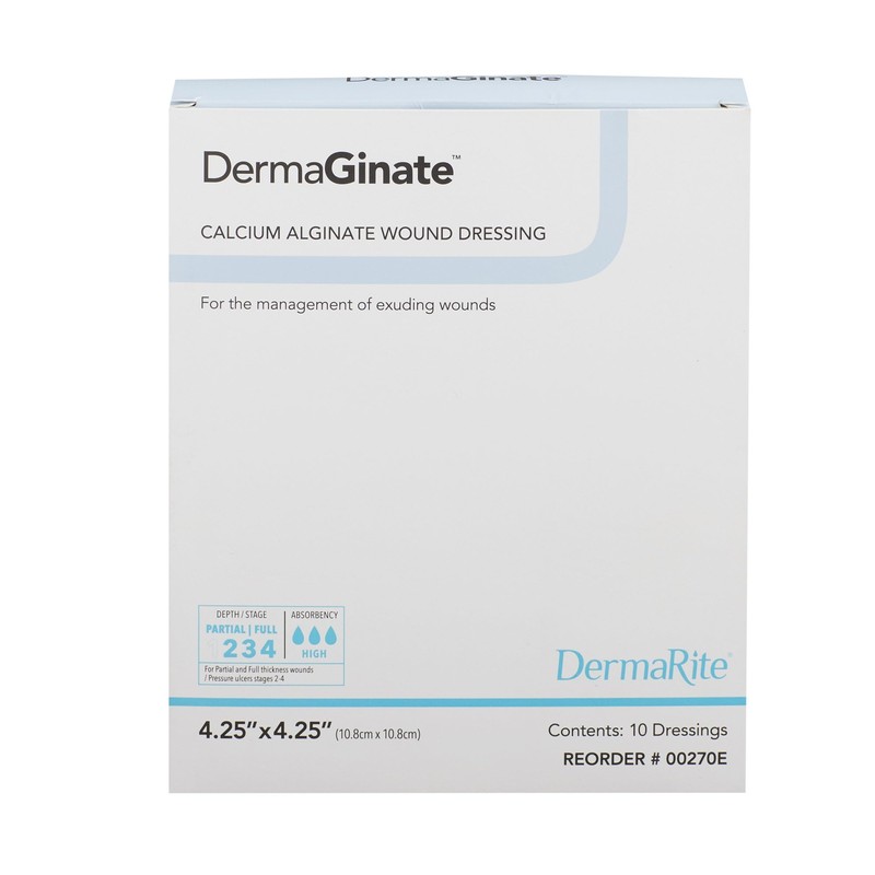 DermaRite's DermaGinate, Calcium Alginate Wound Care Dressing - Sterile, Highly