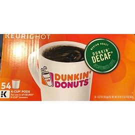 Dunkin' Donuts Decaf K-Cup Pods for Keurig Brewers, 54 Count (Packaging May Vary)