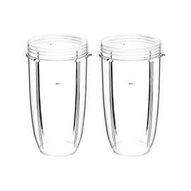 QWORK® Pack of 2 32 oz Juicer Cups Replacement Parts Compatible with NutriBullet Electric Mixer 900 W / 600 W