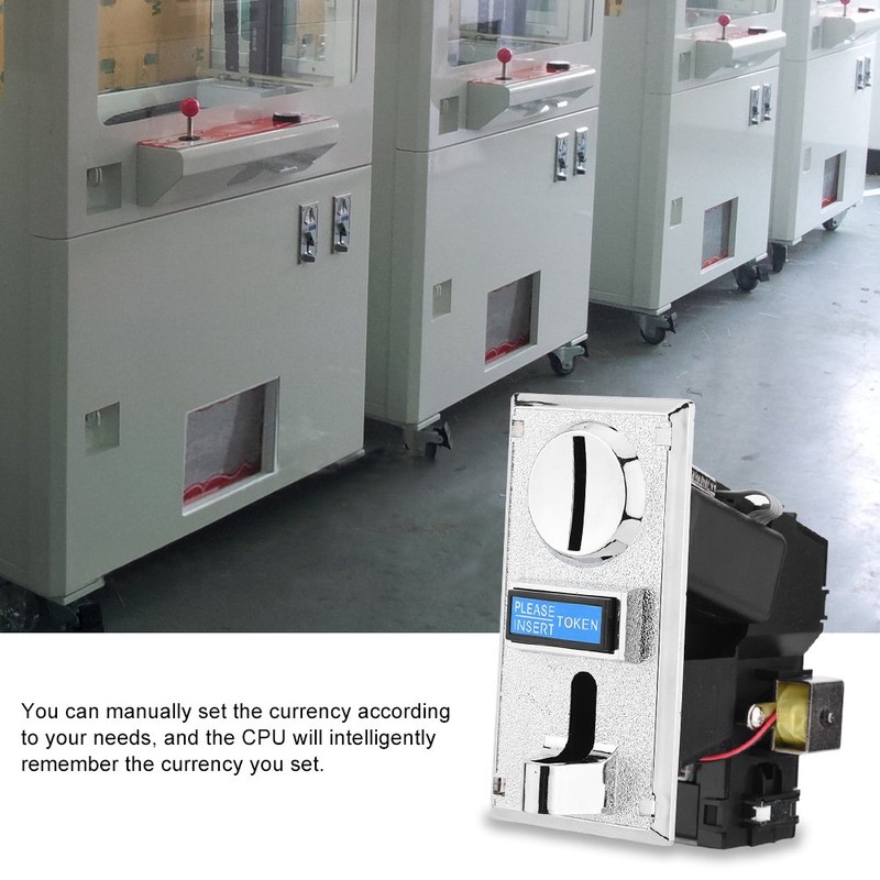 Coin Acceptor for Arcade, Metal Game Slot Machine Multi Currency