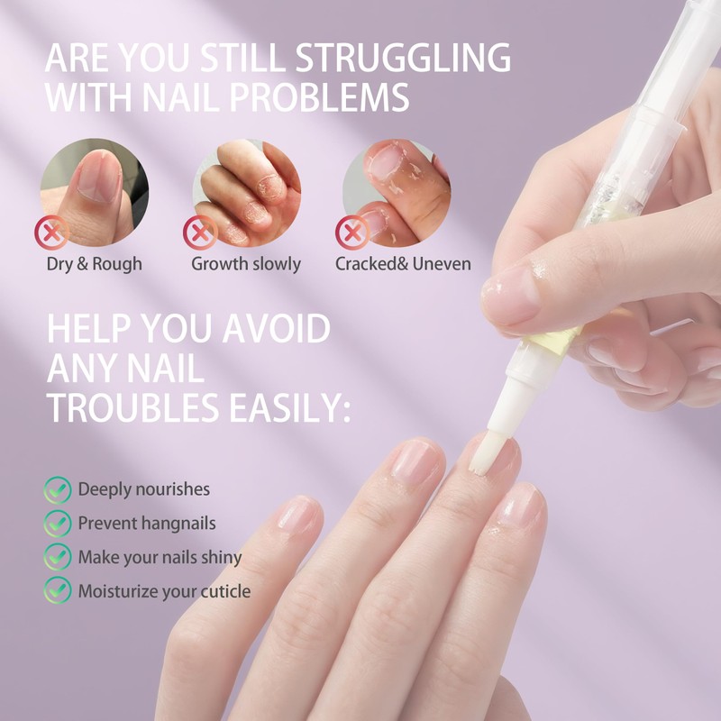 Cuticle Oil Pen, Finger Edge Manicure Nourishing Pen, Multiple Flavor