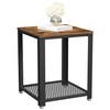 VASAGLE Side Table, 2-Tier Nightstand, End Table with Mesh Shelf,