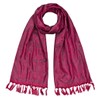 Maharanis Handwoven Jacquard Silk Scarf 100% Silk Purple/Silver, purple