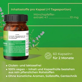 VIKTILABS© - Monk's Pepper High Dose Capsules - 180 Capsules Each 10 mg Monk Pepper Extract (4:1) | 6-Month Supply | Vegan | Gluten and Lactose Free | No Artificial Additives (Pack of 3)