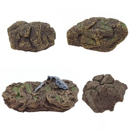 HAOBIN Pack of 4 Artificial Rocks Miniature Rocks Simulated Mini Rocks Mini Garden Rocks Miniature Garden Accessories Ornaments for Decoration of Miniature Fairy Gardens, Miniature Landscaping