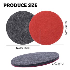 KAIYAYA 6 Stück Polierpads 125mm Filz Polierscheibe Kompatibel mit Bosch Exzenterschleifer Polierschwamm 125mm Klett Polieraufsatz Winkelschleifer Polierpad Set für Autopolitur Holz Lack Korkböden