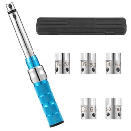 LYDODOKA Spoke Torque Wrench, 2-10 NM Motorcycle Spoke Wrench Set, Steel Torque Wheel Spoke Spanner with Storage Box, 5.0-6.8mm Spoke Tightening Torque Repair Tool Kit for Most Motorbike Dirt Bike