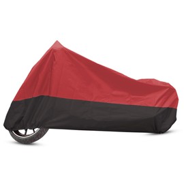 ACROPIX Motorcycle Cover Motorbike Full Cover Outdoor Rain Dust Protector 190T L Red Black for Touring Cruiser Scooters Universal Car Parts