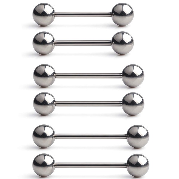 Ruifan Grade 23 Titanium Externally Threaded Nipple Shield Barbell Tongue