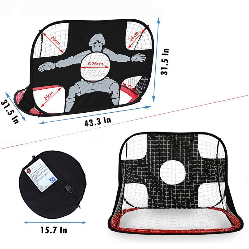 Portable Soccer Goal Dual Purpose Foldable Football Target Goal Net