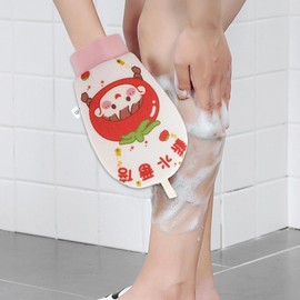 Guantes de esponja de baño exfoliantes de doble cara para ducha