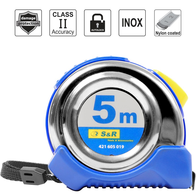 S&R tape measure 5.0 m x 19 mm, conveyor belt