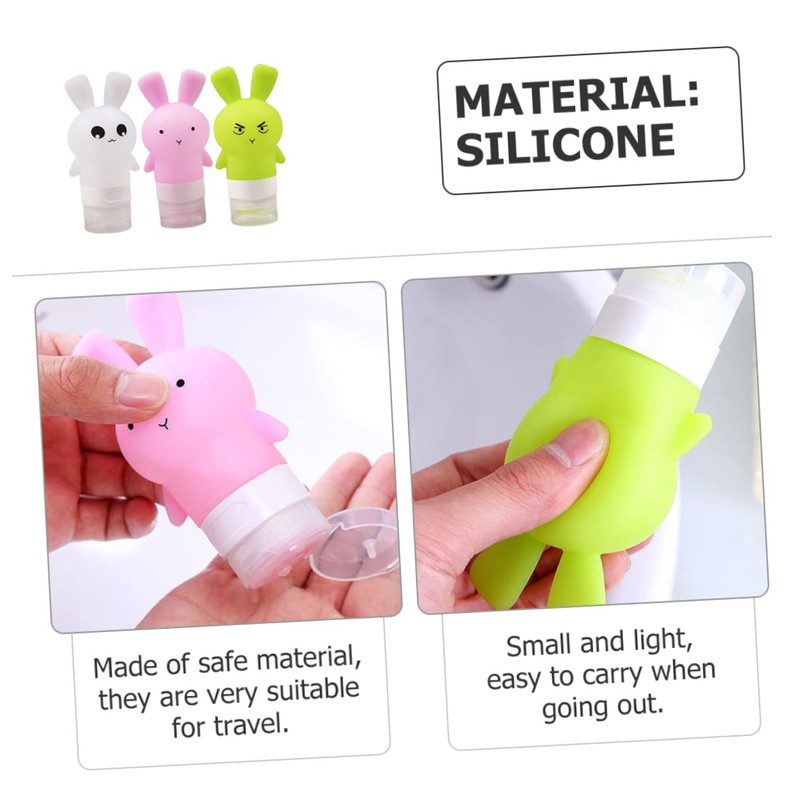 IWOWHERO 3pcs Leak Shampoo Bottle Travel Toiletries Bottles Lotion Squeeze