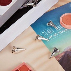 Hicarer 10 Pieces Stitch Tool for Braids Aid Finger Ring Hair Parting Tool Retro Metal Claws Rings for Hair Braiding Supplies Cosplay Nail Art Holiday Halloween Party