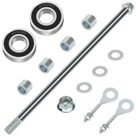 CILOYU 14mm 325mm Mini Bike Rear Axle + 6202RS Rear Wheel Bearing Kit Compatible with Coleman CT200U 196CC 200CC 6.5HP Gas Powered Mini Bike Powersports Accessories Part 15mm Chain Adjuster