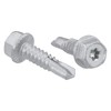 Hex Drilling Screw SW10+TX25 Zinc Filled Coating Underhead Locking Tooth,