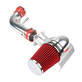 Cold Air Intake Filters System Kits Fit for Must-ang 96-04 1996 1997 1998 1999 2000 2001 2002 2003 2004 with 4.6L V8, 3" & 3.5" High Flow Red Aluminum
