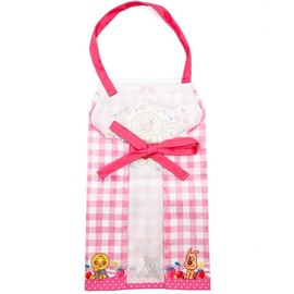 Salonge Anpanman Children's Apron, 39.4 inches (100 cm), Girls Pattern 887755, Pink
