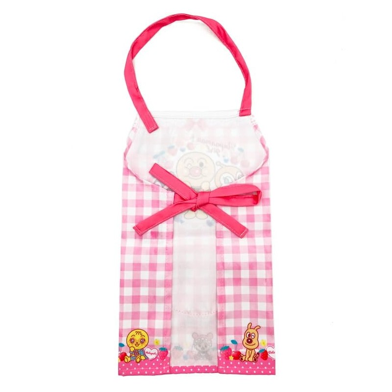 Salonge Anpanman Children's Apron, 39.4 inches (100 cm), Girls Pattern