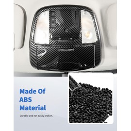 DSWSQ Roof Reading Light Cover Trim Fit for 2011 + Dodge Charger/Durango/Chrysler 300 Interior Accessories Carbon Fiber Reading Lamp Decals Cover Trim Sticker Kit (B)