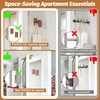 KYIAANY Foldable Wall Hooks 2Pack: Rustic Wooden Coat Hooks Mounted