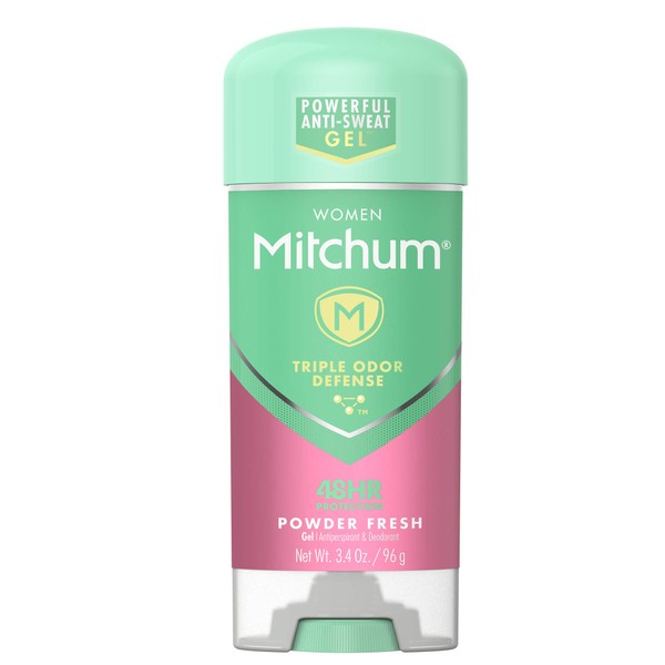 Mitchum For Women Anti-Perspirant Deodorant Clear Gel Powder Fresh 3.40 oz (Pack of 2)