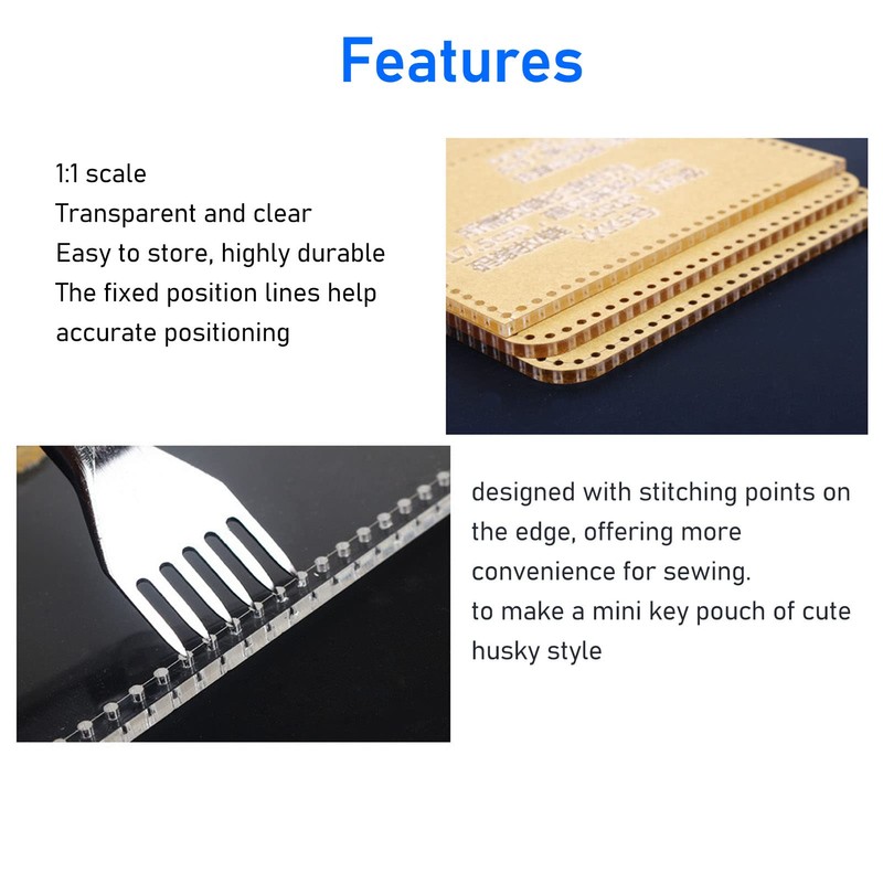 Acrylic Waist Bag Stencil Precise Cutting Position Line Leather Pattern
