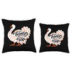 Happy Thanksgiving Turkey Costume Fall Outfit Autumn Throw Pillow