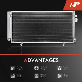 A-Premium Engine Coolant Radiator & A/C Condenser Cooling Kit Compatible with Subaru Forester 2009-2013, Impreza 2008-2011, Crosstrek 2016-2017, XV Crosstrek, Automatic Transmission, 2-PC Set